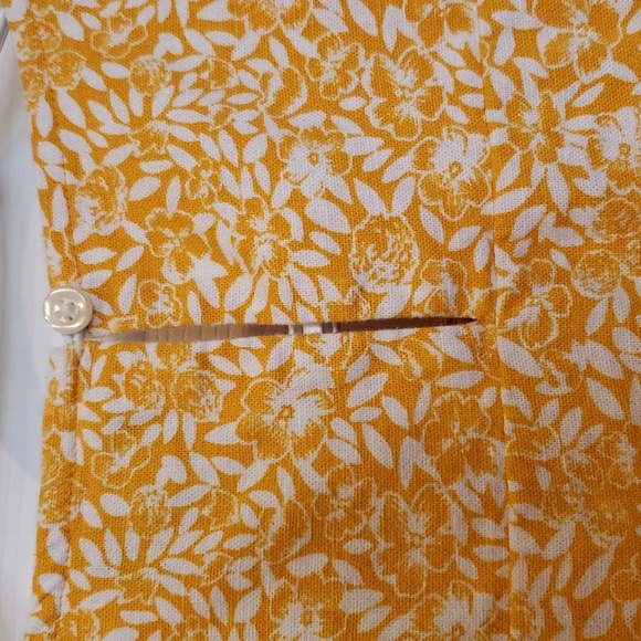 J Crew Yellow and White Linen Short Dress - Picture 5 of 7